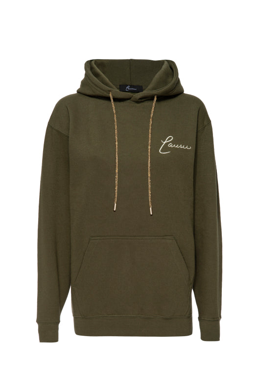 Signature Olive Gold Chord Hoodie - Lausu