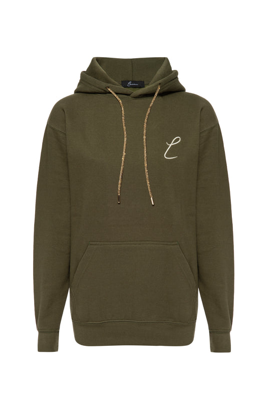 Signature Olive Gold Chord Hoodie - L